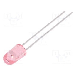 10 pcs : HLMP-AD06-P0000 - LED, red, 880mcd, 35/70°, Front: convex, 2÷2.4V, 20mA, No.of term: 2