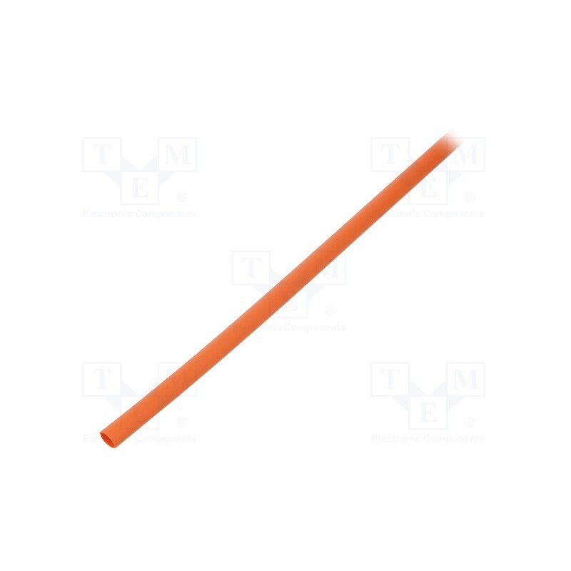 10 m : GTM 3216 O - Heat shrink sleeve, glueless, 2: 1, 3.2mm, L: 1m, orange