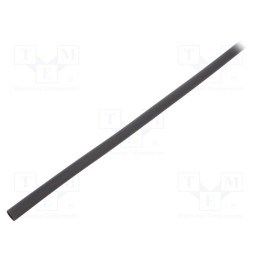 10 m : GTM 4824 BK - Heat shrink sleeve, glueless, 2: 1, 4.8mm, L: 1m, black, polyolefine