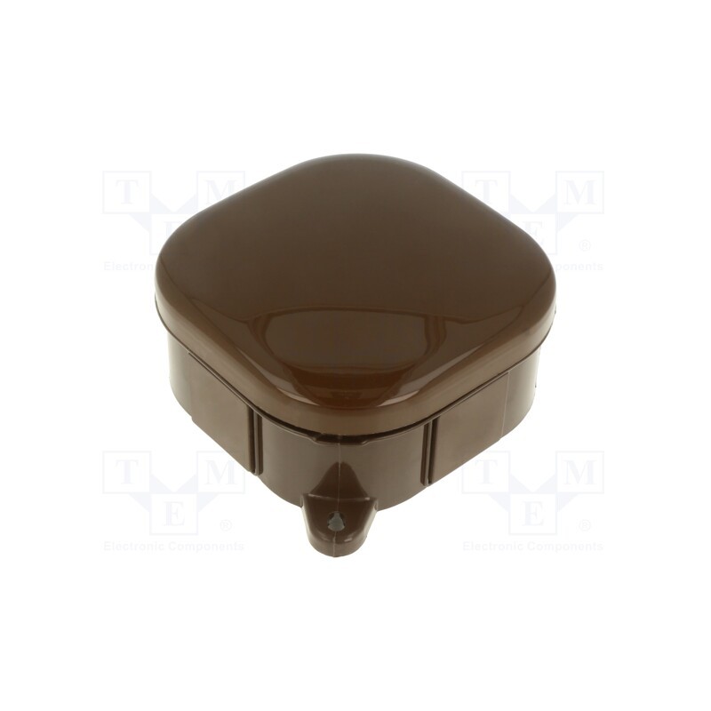 10 pcs : A.0018BR - Enclosure: junction box, X: 92mm, Y: 92mm, Z: 44mm, IP54, brown