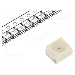 20 pcs : VLMS30K1L2-GS08 - LED, SMD, 3528,PLCC2, red, 7.1÷18mcd, 3.5x2.8x1.75mm, 120°, 2mA