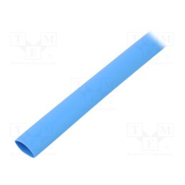 10 m : GTM 9548 B - Heat shrink sleeve, glueless, 2: 1, 9.5mm, L: 1m, blue, polyolefine