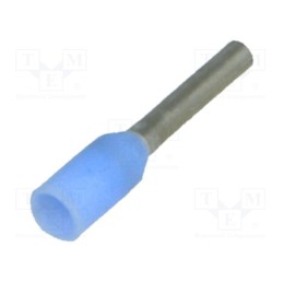 50 pcs : 966066-1 - Tip: bootlace ferrule, insulated, copper, 0.25mm2, 6mm, tinned
