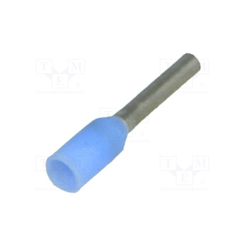 50 pcs : 966066-1 - Tip: bootlace ferrule, insulated, copper, 0.25mm2, 6mm, tinned