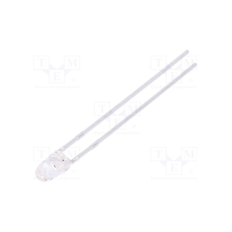 20 pcs : L-934CGCK - LED, 3mm, green, 200÷500mcd, 30°, Front: convex, 2.1÷2.5V