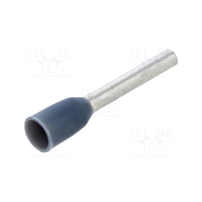 50 pcs : 966067-6 - Tip: bootlace ferrule, insulated, copper, 0.75mm2, 10mm, tinned