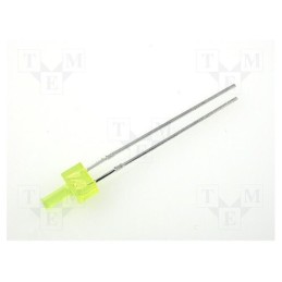20 pcs : L-13YD - LED, 2mm, yellow, 3÷8mcd, 70°, Front: flat, 2.1÷2.5V, 4.8x2.5mm, THT