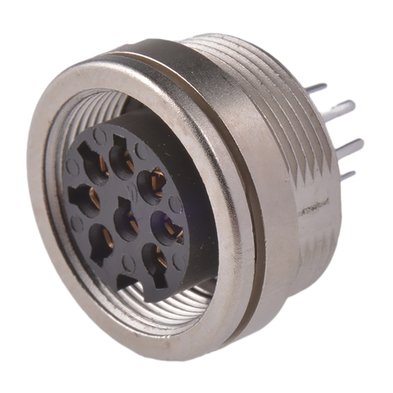 1 pcs - Lumberg, KFR 8 Pole M16 Din Socket, DIN EN 60529, 5A IP40, Female, Wall Mount