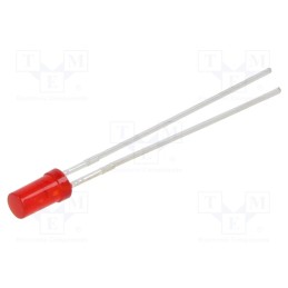 20 pcs : L-424SURDTK - LED, 3mm, red, 120÷230mcd, 140°, Front: flat, 1.95÷2.5V