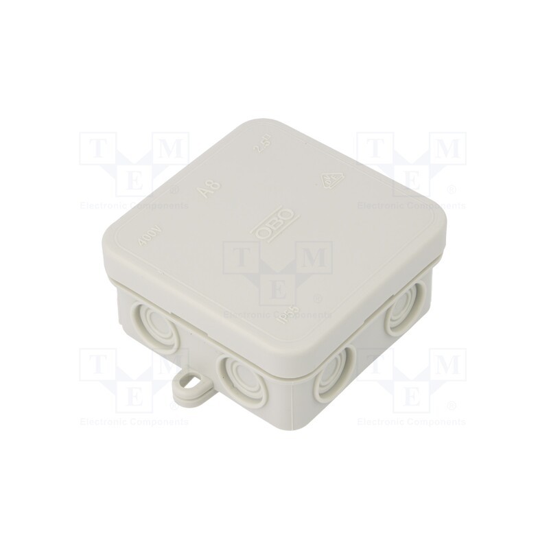 10 pcs : A 8 - Enclosure: junction box, X: 75mm, Y: 75mm, Z: 36mm, polyetylene, IP55