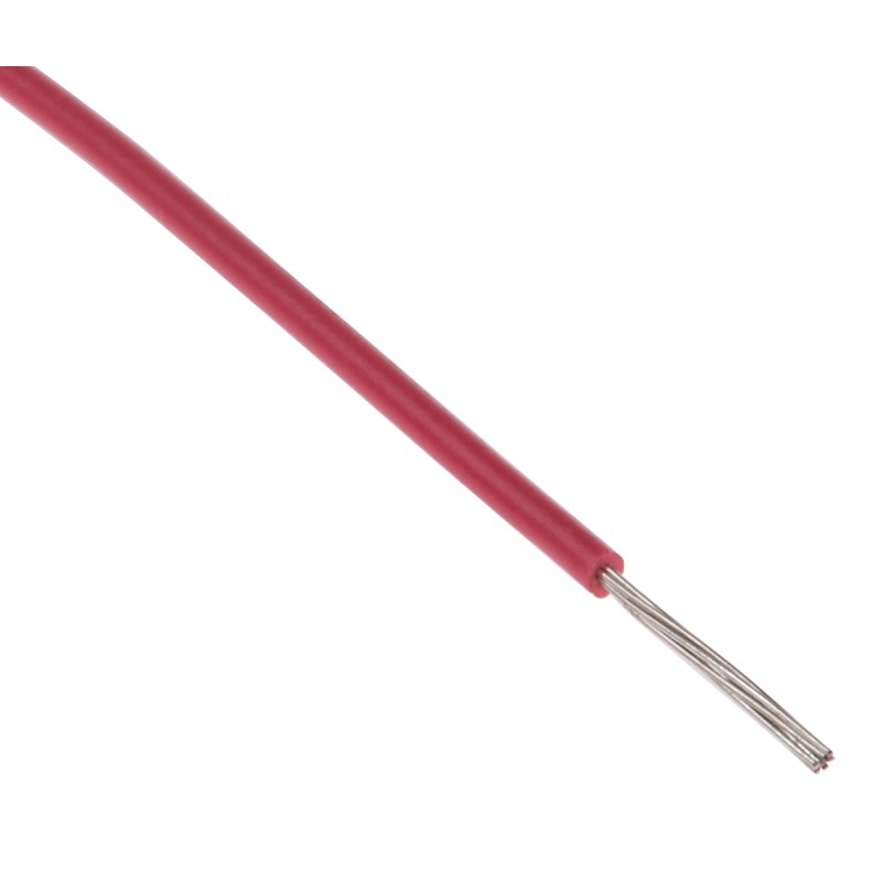 1 Reel of 100 M - RS PRO Red 0.13 mm² Hook Up Wire, 26 AWG, 7/0.16 mm, 100m, XLPVC Insulation
