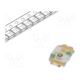 20 pcs : SML-P11YTT86R - LED, SMD, 0402, yellow, 4÷7.6mcd, 1x0.6x0.2mm, 1.9V, 1mA, 52mW