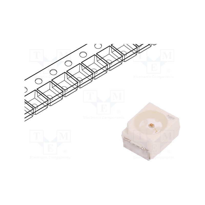20 pcs : LO T67F-V1AB-24 - LED, SMD, 3528,PLCC2, orange, 2.4÷4.8lm, 710÷1800mcd, 3.4x3x2.1mm
