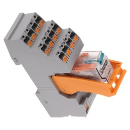 1 pcs - Phoenix Contact RIF Series Interface Relay, DIN Rail Mount, 24V dc Coil, 4PDT, 4-Pole