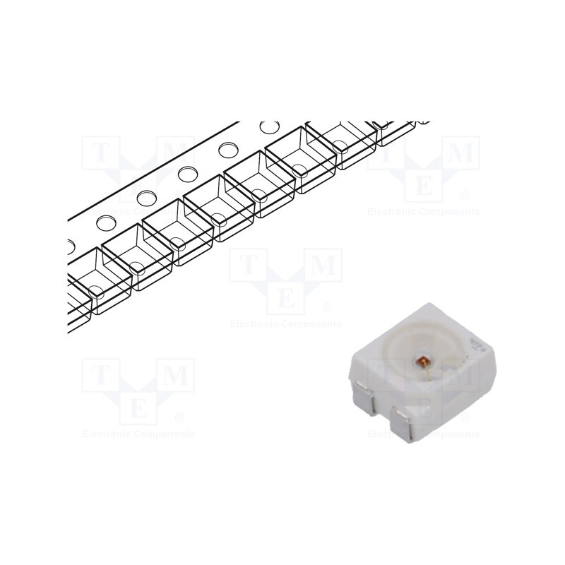 20 pcs : LR E6SF-ABCA-1-1 - LED, SMD, PLCC4, red, 4.8÷9.53lm, 1400÷3550mcd, 3x3.4x2.1mm, 120°
