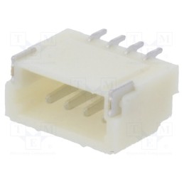 50 pcs : A1001WR-S-4P - Socket, wire-board, male, 1mm, PIN: 4, SMT, 50V, 1A, tinned, 20mΩ