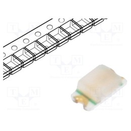 20 pcs : SML-D12D8WT86 - LED, SMD, 0603, orange, 40÷100mcd, 1.6x0.8x0.55mm, 2.2V, 20mA, 54mW