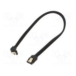 10 pcs : SAVGAK-04 - Cable: SATA, SATA plug,SATA plug angled, 0.3m, SATA III, black