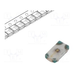 20 pcs : 16-219A/Y5C-FQ1R2B/3T - LED, SMD, 1005, yellow, 72÷180mcd, 1x0.5x0.2mm, 120°, 1.75÷2.35V