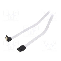 10 pcs : SAVGAK-07 - Cable: SATA, SATA plug,SATA plug angled, 0.5m, SATA III, white