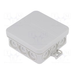 10 pcs : 33291201 - Enclosure: junction box, X: 85mm, Y: 85mm, Z: 37mm, polypropylene PP