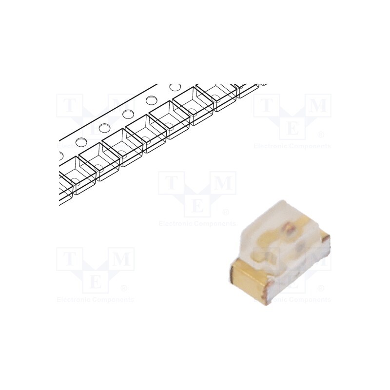 20 pcs : KP-1608LSURCK - LED, SMD, 0603, red, 10÷22mcd, 1.6x0.8x1.1mm, 120°, 1.75÷2.2V, 2mA