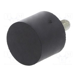 10 pcs : DVA.4-30-25-M8-20-70 - Vibroisolation foot, Ø: 30mm, H: 25mm, Shore hardness: 70±5, 600N