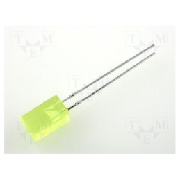 20 pcs : L-1553YDT - LED, square, 5x5mm, yellow, 1÷5mcd, 110°, Front: flat, 20mA, 2.1÷2.5V