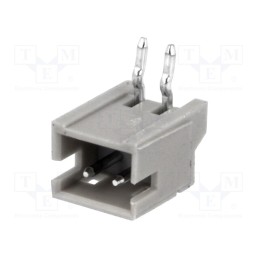 50 pcs : A1500WR-2P - Socket, wire-board, male, 1.5mm, PIN: 2, THT, 100V, 1A, tinned, 20mΩ
