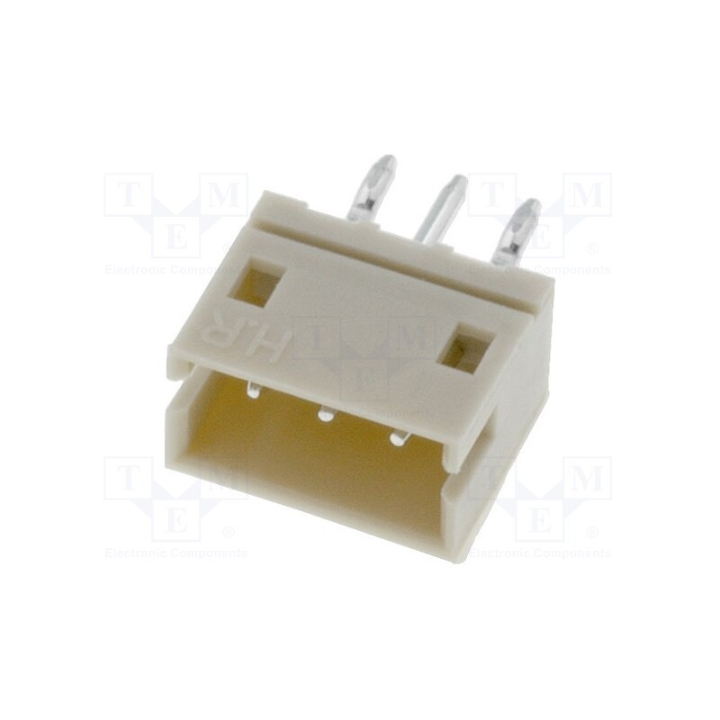 100 pcs : A1500WV-3P - Socket, wire-board, male, 1.5mm, PIN: 3, THT, 100V, 1A, tinned, 20mΩ