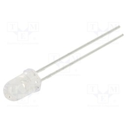 20 pcs : L-7113SYCK - LED, 5mm, yellow, 1800÷3000mcd, 20°, Front: convex, 2÷2.5V, 5x8.6mm