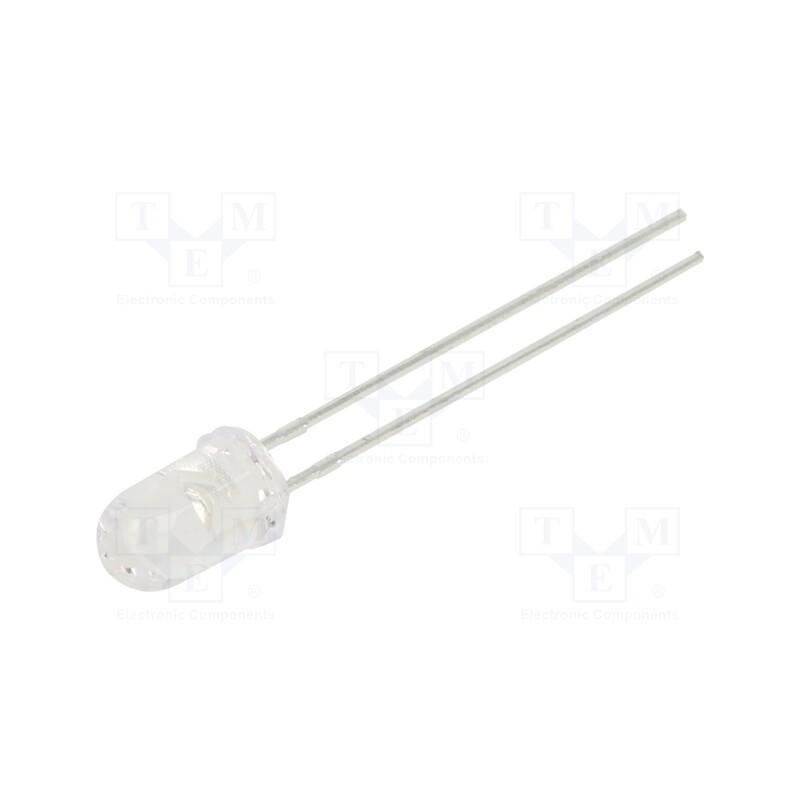 20 pcs : L-7113SYCK - LED, 5mm, yellow, 1800÷3000mcd, 20°, Front: convex, 2÷2.5V, 5x8.6mm