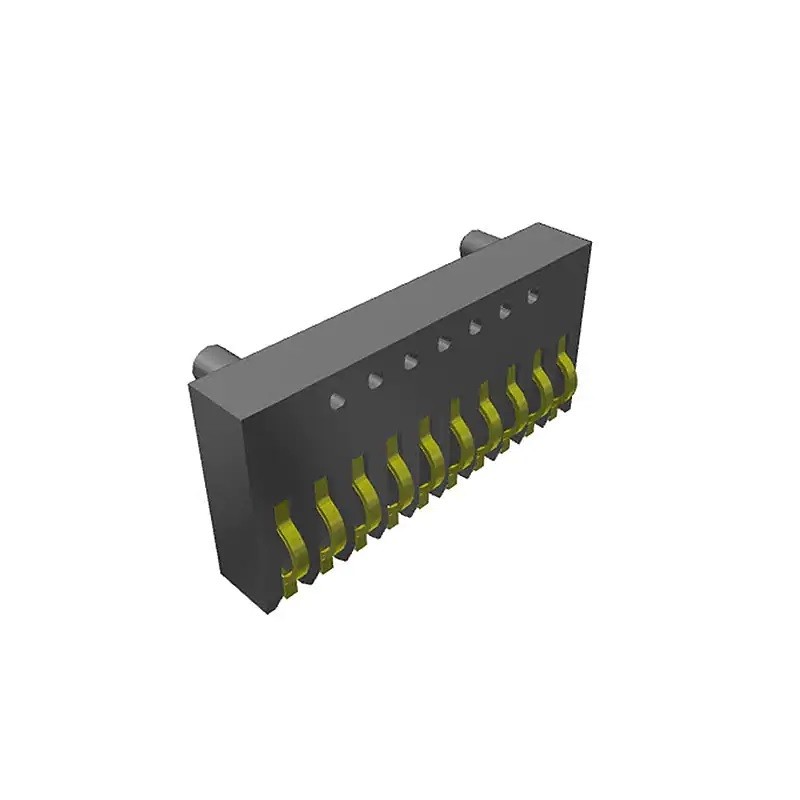 2 pcs - Samtec SEI Series Straight Surface Mount PCB Socket, 10-Contact, 1-Row, 1mm Pitch, Screw Termination