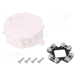 10 pcs : 0212-00 - Enclosure: junction box, Ø: 80mm, Z: 38mm, IP41, white