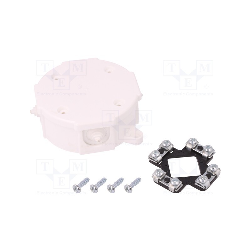10 pcs : 0212-00 - Enclosure: junction box, Ø: 80mm, Z: 38mm, IP41, white