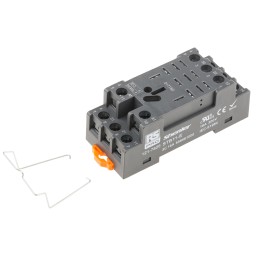1 pcs - RS PRO 11 Pin 300V DIN Rail Relay Socket, for use with RS PRO RKL Relays 3PDT