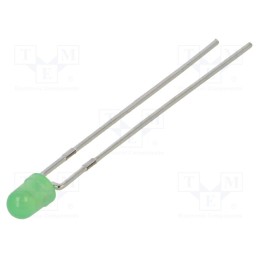 20 pcs : 264-7SYGD/S530-E2-L - LED, 3mm, green, No.of term: 2