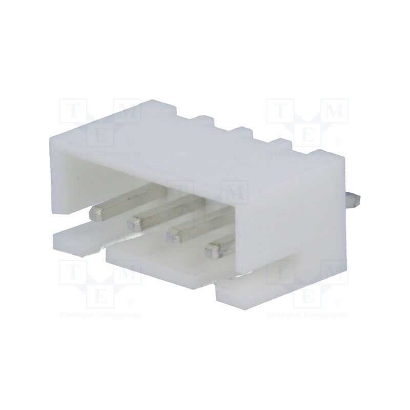 100 pcs : A2501WV-4P1 - Socket, wire-board, male, A2501, 2.5mm, PIN: 4, THT, 250V, 3A, tinned