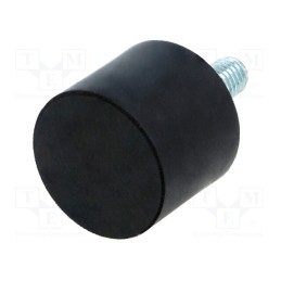 10 pcs : DVA.4-30-25-M8-20-55 - Vibroisolation foot, Ø: 30mm, H: 25mm, Shore hardness: 55±5, 815N