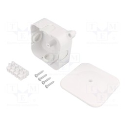 10 pcs : A.0017ZP -AS - Enclosure: junction box, X: 72mm, Y: 72mm, Z: 28mm, wall mount, IP44