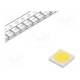 20 pcs : L130-4070003000W21 - Power LED, white, 116°, 120mA, 101÷127lm, 3x3x5.2mm, CRImin: 70