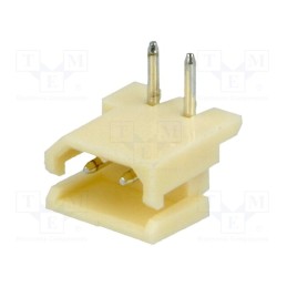 100 pcs : A2506WR-2P - Socket, wire-board, male, A2506, 2.5mm, PIN: 2, THT, 250V, 3A, tinned
