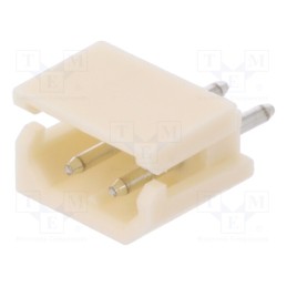 100 pcs : A2506WV-2P - Socket, wire-board, male, A2506, 2.5mm, PIN: 2, THT, 250V, 3A, tinned
