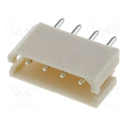 50 pcs : A2506WV-4P - Socket, wire-board, male, A2506, 2.5mm, PIN: 4, THT, 250V, 3A, tinned