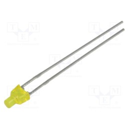 20 pcs : L-1034YDT - LED, rectangular, 4x2.8mm, yellow, 1.8÷5mcd, 70°, Front: flat, 20mA
