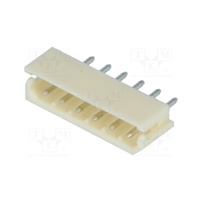 50 pcs : A2506WV-6P - Socket, wire-board, male, A2506, 2.5mm, PIN: 6, THT, 250V, 3A, tinned