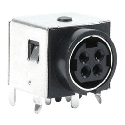 2 pcs - CUI Devices 4 Pole Din, Female, Through Hole