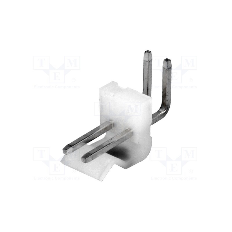 50 pcs : A3960WR-02P - Socket, wire-board, male, 3.96mm, PIN: 2, THT, 250V, 7A, tinned, 10mΩ