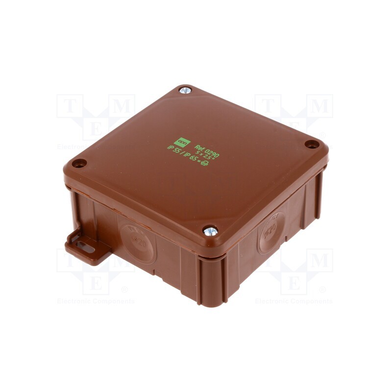 10 pcs : 0290-06 - Enclosure: junction box, X: 98mm, Y: 98mm, Z: 46mm, wall mount, IP55