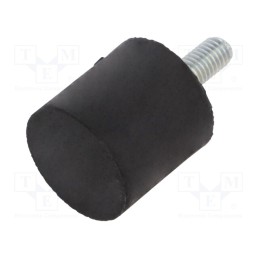 10 pcs : DVA.4-30-30-M8-20-70 - Vibroisolation foot, Ø: 30mm, H: 30mm, Shore hardness: 70±5, 571N